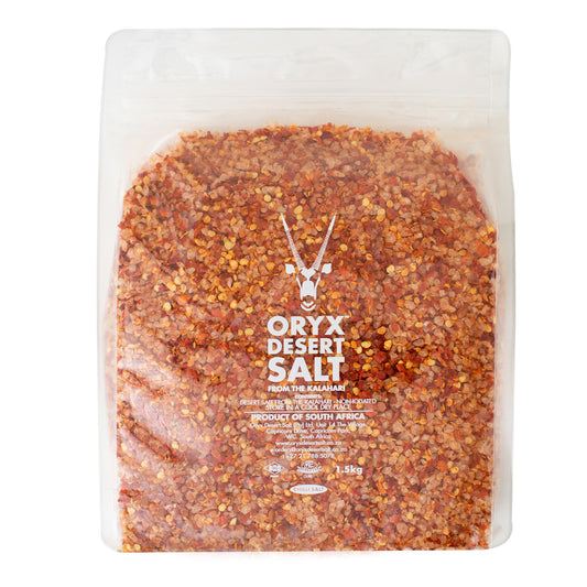 S517 - Oryx Chilli Salt Doypak - grinder refill - 1.5kg (6 PACK)