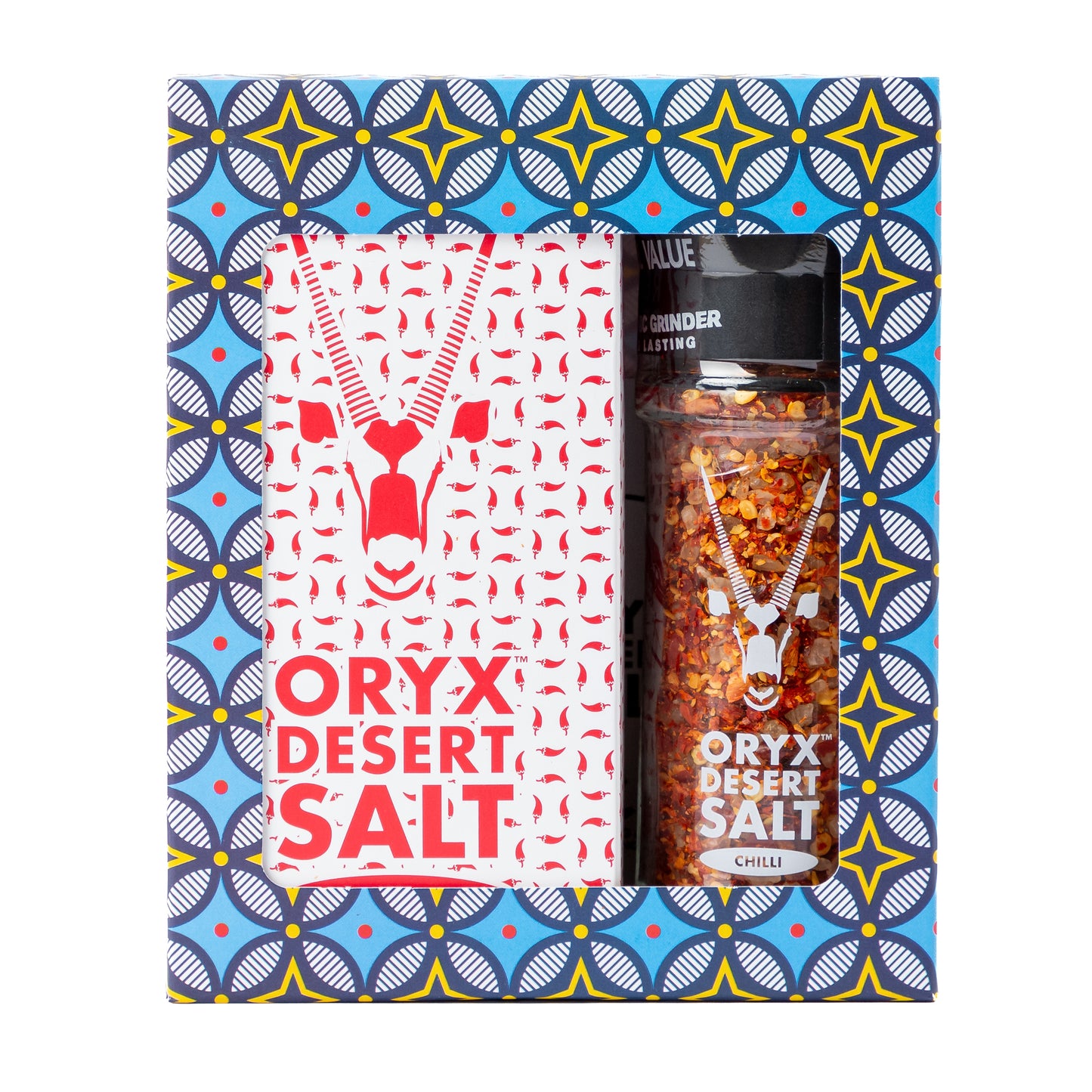 S890 - Chilli salt grinder & refill gift - 2 unit large - 290g (12PACK)